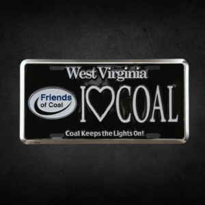 "I ♡ Coal" License Plate