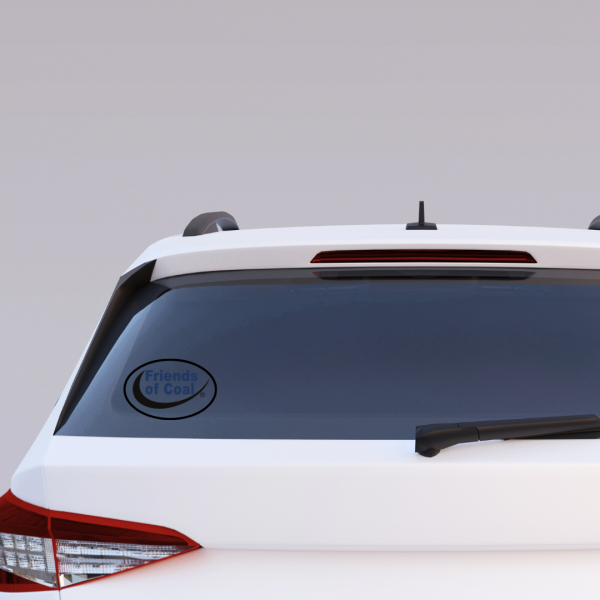 Friends of Coal Clear Car Decal - Image 2