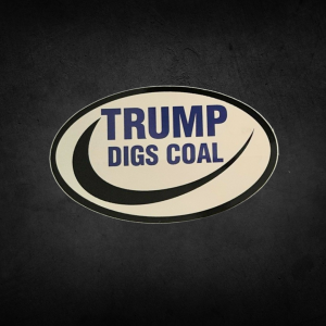 "Trump Digs Coal" Car Decal