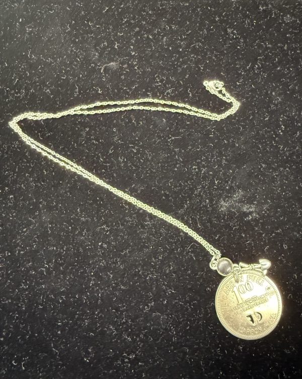 Carbon Fuel Script $1.00 Coin Necklace