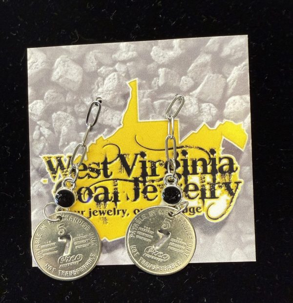 New River Coal Company $5 Coin Earrings
