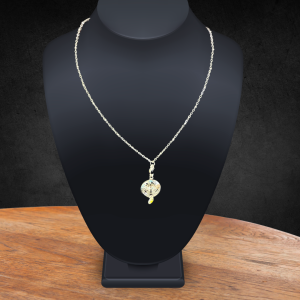 Buterfly Necklace with Crystal Rhinestone, and Coal Charm