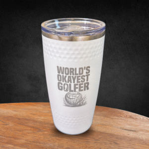 "World Okayest Golfer" Golf Dimple Tumbler