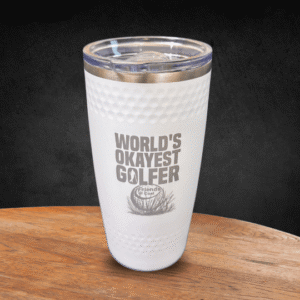 "World's Okayest Golfer" Golf Dimple Tumbler