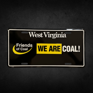 "We Are Coal" License Plate